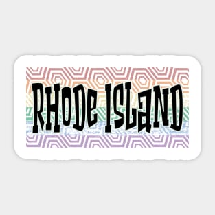 LGBTQ PRIDE EQUAL USA RHODE ISLAND Sticker